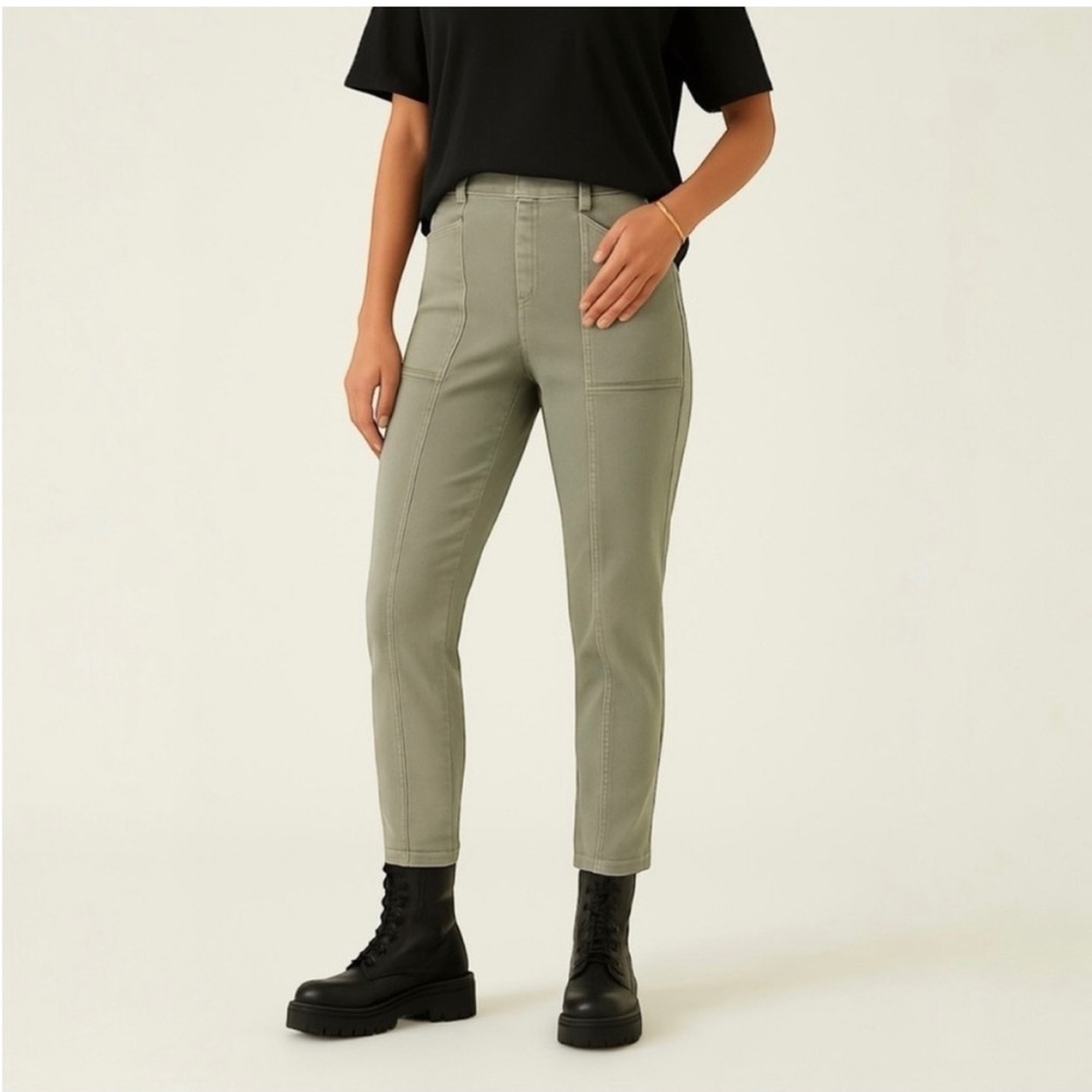 SPANX Stretch Twill Straight Leg Olive
Green